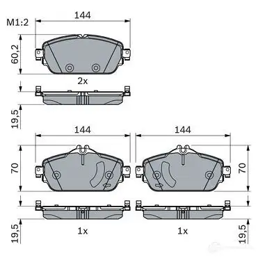 Тормозные колодки, комплект BOSCH BP1 856 1425140154 0986494782 IKNZ0 изображение 3