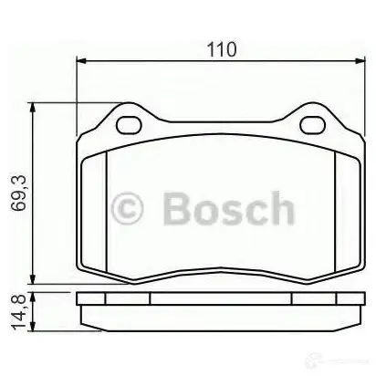 Тормозные колодки, комплект BOSCH 0986494393 21381 342377 BP1316 изображение 4