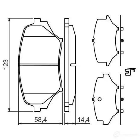 Тормозные колодки, комплект BOSCH 24297 BP1212 342309 0986494322