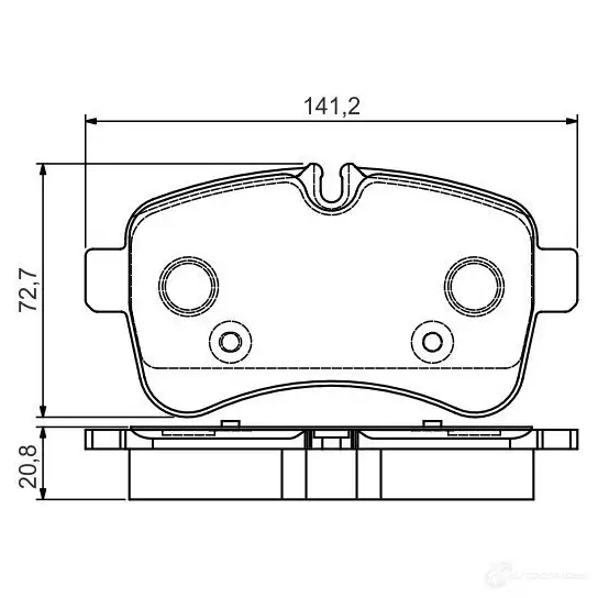 Тормозные колодки, комплект BOSCH 342686 29232 0986495120 BP1562