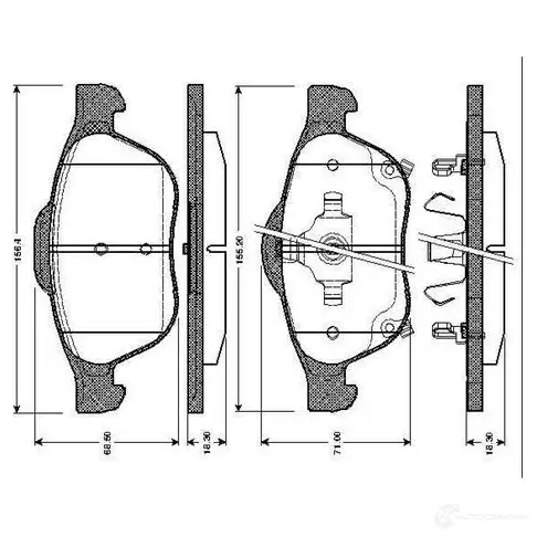 Тормозные колодки, комплект BOSCH 4 3AMR 0986tb2467 6016658 4047023036902 изображение 0