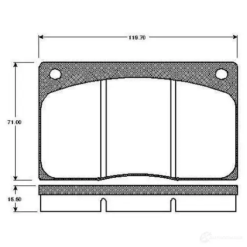 Тормозные колодки, комплект BOSCH PB O4S93 0986tb2057 6015204 4047023032768 изображение 0