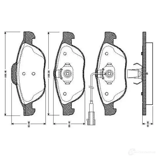 Тормозные колодки, комплект BOSCH 749 SBH 0986tb2767 4047024114098 6014090