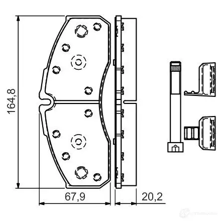 Тормозные колодки, комплект BOSCH 29160 0986494548 BP1469 342512