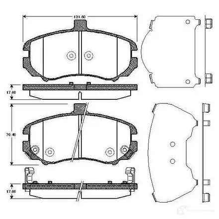 Тормозные колодки, комплект BOSCH 4047024651197 99IH ATS 0986tb3040 6016630
