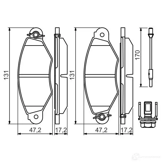 Тормозные колодки, комплект BOSCH 21980 BP1428 342473 0986494507 изображение 0