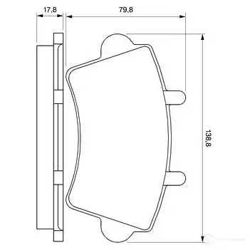 Тормозные колодки, комплект BOSCH 90R 01267/561 336318 23 613 0986424614
