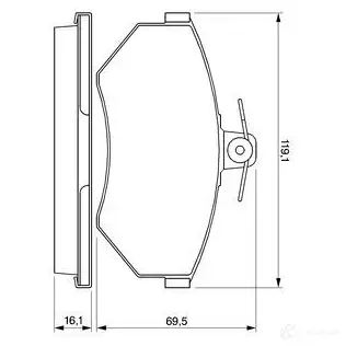 Тормозные колодки, комплект BOSCH 8371D125;8659D145;7578D704;7648D780 336225 0986424468 21 945