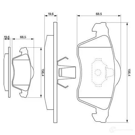 Тормозные колодки, комплект BOSCH 342020 0986494008 BP197 21 883 изображение 12