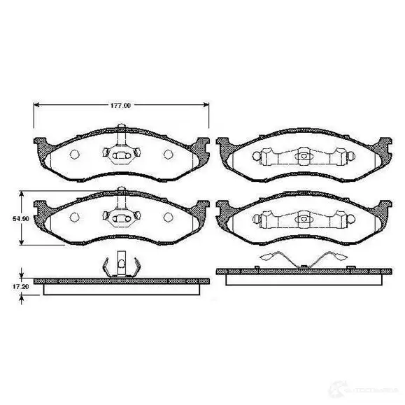 Тормозные колодки, комплект BOSCH D 477 7358A 6013988 D 477 7358A 0986tb2254 изображение 0