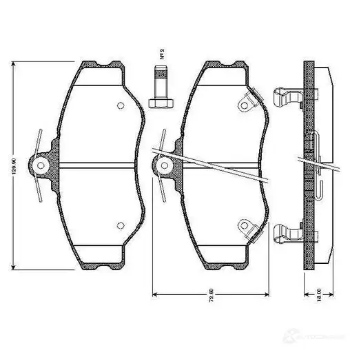 Тормозные колодки, комплект BOSCH D1137 8247 D1137 8247 0986tb2266 6014024