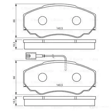 Тормозные колодки, комплект BOSCH 23 917 0986494048 342059 90R-010297/002 изображение 4