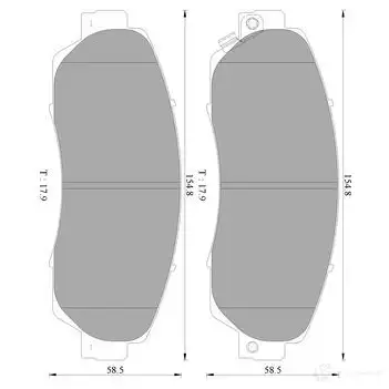 Тормозные колодки, комплект BOSCH 24 342 7994-D1089 0986ab2374 1193488665