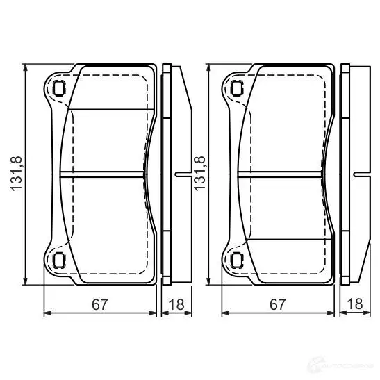 Тормозные колодки, комплект BOSCH 23293 0986494353 342340 7684D810 изображение 0