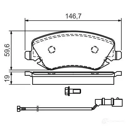 Тормозные колодки, комплект BOSCH 23810 BP394 336365 0986424679