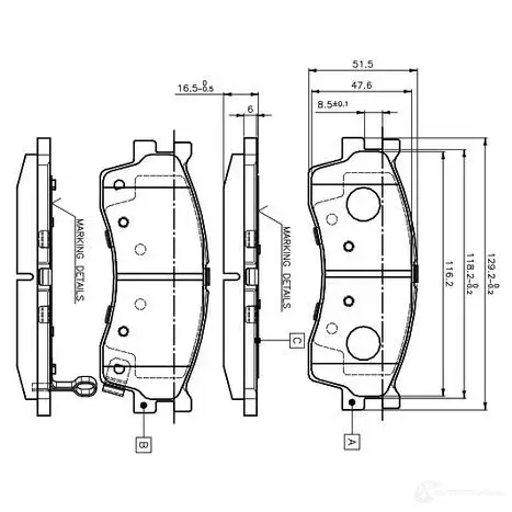 Тормозные колодки, комплект BOSCH 0986tb2229 A9NCC D 1197983025 4047023034489 изображение 0