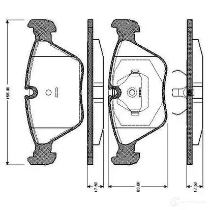 Тормозные колодки, комплект BOSCH 0986tb2152 D 394A 7395 D 394A 7395 6014338