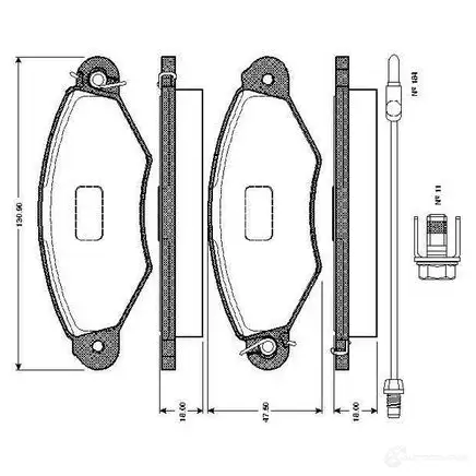 Тормозные колодки, комплект BOSCH 0986tb2761 4047024114036 6016916 E48Q HR изображение 0