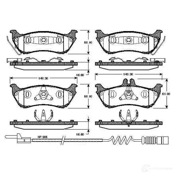 Тормозные колодки, комплект BOSCH JOJA E 6014234 4047024114265 0986tb2783