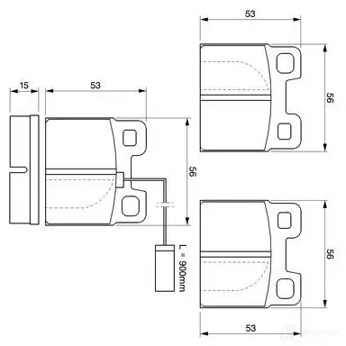 Тормозные колодки, комплект BOSCH 7392D127 336056 20 387 0986424049
