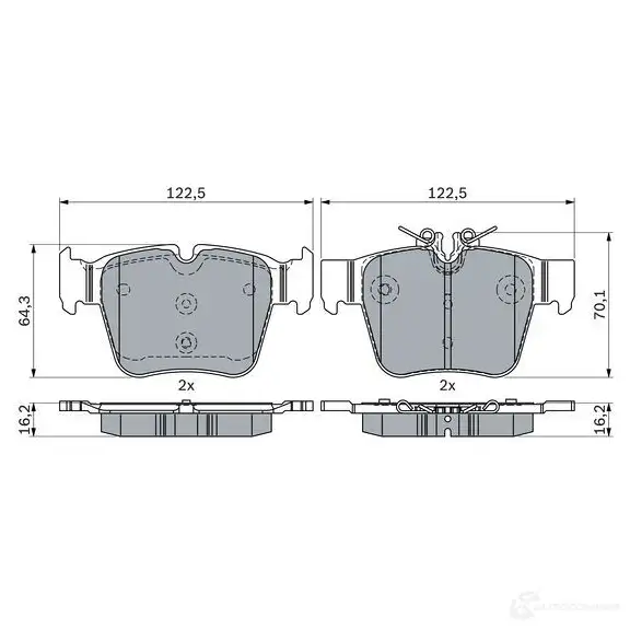 Тормозные колодки, комплект BOSCH MDFT0 B 0986424334 1437243543 изображение 7