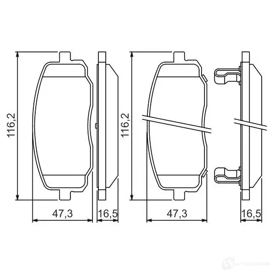 Тормозные колодки, комплект BOSCH 24275 0986494491 8815D1601 342457