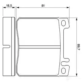 Тормозные колодки, комплект BOSCH 7458D578 0986424190 21 304 336107