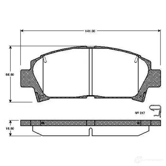 Тормозные колодки, комплект BOSCH 6014306 JWH0J0 F 4047024113459 0986tb2690