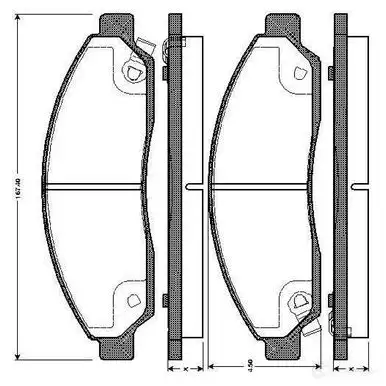 Тормозные колодки, комплект BOSCH 6016866 4047024651210 0986tb3042 P8 W4E