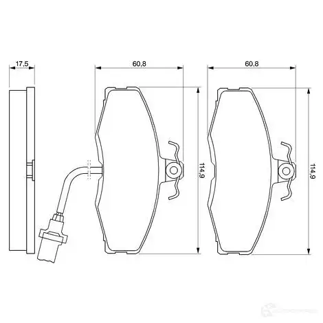 Тормозные колодки, комплект BOSCH 20 862 BP192 0986424381 336188 изображение 0