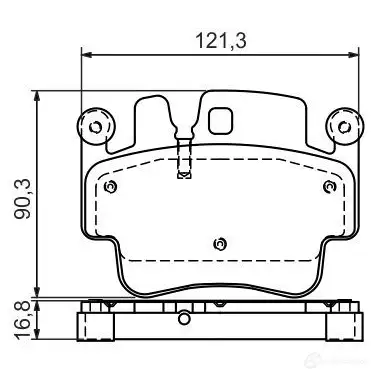 Тормозные колодки, комплект BOSCH 342268 23329 0986494281 BP1310 изображение 5