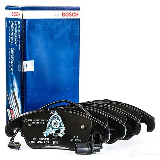 Тормозные колодки, комплект BOSCH 0986494259 8434D132 244 08 342246 изображение 4