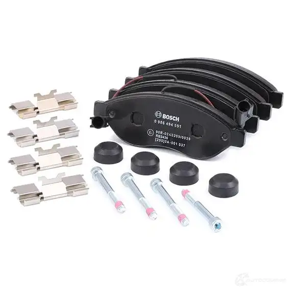 Тормозные колодки, комплект BOSCH 8689-D1489 1193483592 24468 0986494591 изображение 6