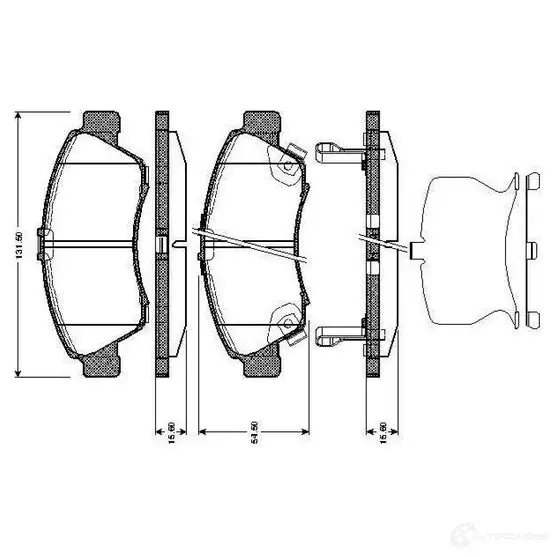 Тормозные колодки, комплект BOSCH 4047024113411 0986tb2686 6016508 59 ZW6G