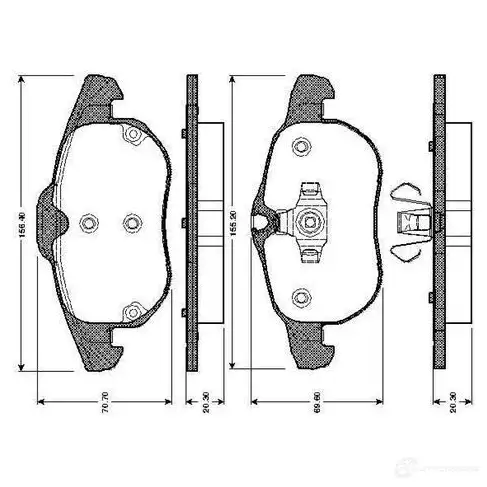 Тормозные колодки, комплект BOSCH D 972 7873 0986tb2421 6016218 D 972 7873