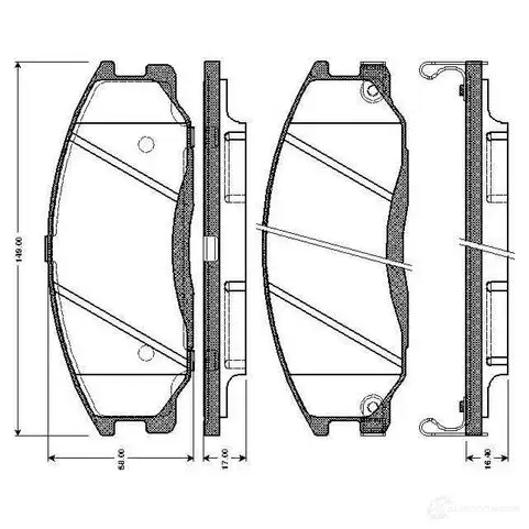 Тормозные колодки, комплект BOSCH 4047024114562 0986tb2816 6014248 C6O5X V