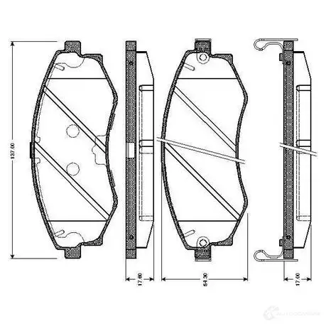 Тормозные колодки, комплект BOSCH 6013968 0986tb2634 4047024113053 LKD47 D