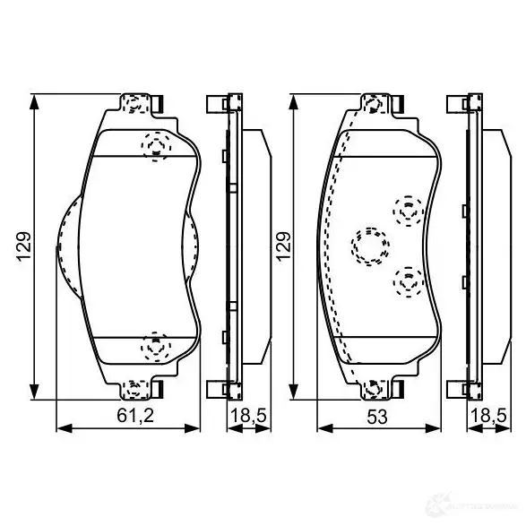 Тормозные колодки, комплект BOSCH E9 90R-02A1080/3107 0986495304 BP1593 342805