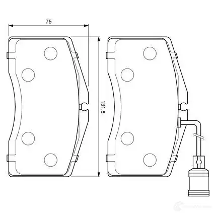 Тормозные колодки, комплект BOSCH 336353 7770D594 0986424664 21402