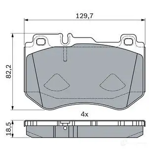 Тормозные колодки, комплект BOSCH 25997 0986494777 BP1855 1425140153