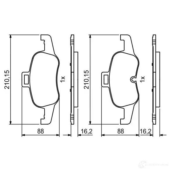 Тормозные колодки, комплект BOSCH 25829 BP1994 0986494820 1193484195 изображение 2