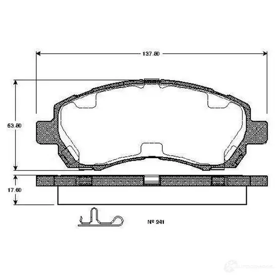 Тормозные колодки, комплект BOSCH 0986tb2320 D 722 7590 6014284 D 722 7590