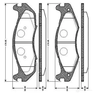 Тормозные колодки, комплект BOSCH D 203 7122 D 203 7122 0986tb2253 1193496324 изображение 0