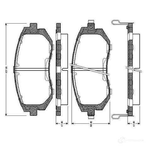 Тормозные колодки, комплект BOSCH D 929 7830 6016526 0986tb2428 D 929 7830 изображение 0