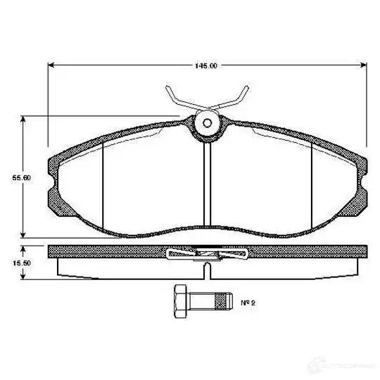 Тормозные колодки, комплект BOSCH 6013966 4047023034717 0986tb2252 5 O2ES0W