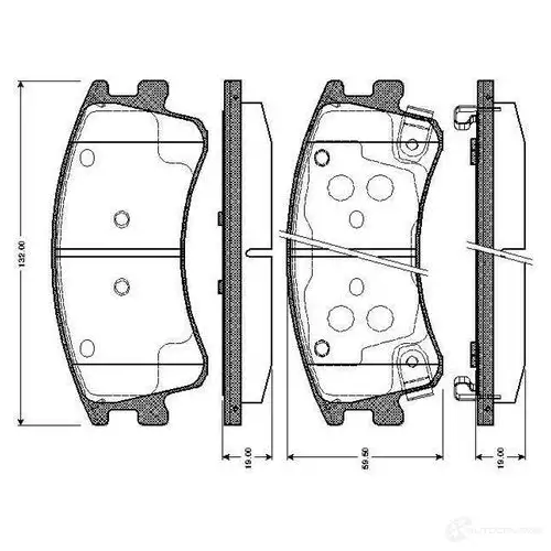 Тормозные колодки, комплект BOSCH 4047023036605 KP58RW H 0986tb2437 6016276