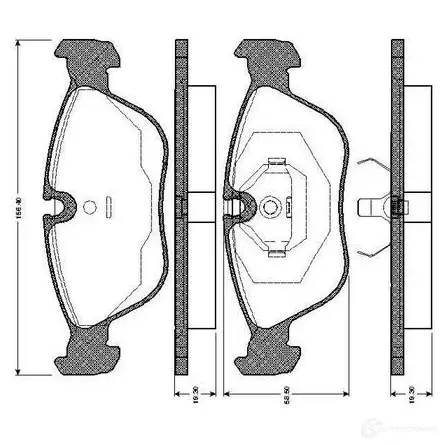 Тормозные колодки, комплект BOSCH 0986tb2248 6015344 D 618 7494 D 618 7494 изображение 0