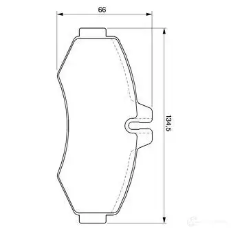 Тормозные колодки, комплект BOSCH 8371D125 336232 23 022 0986424476