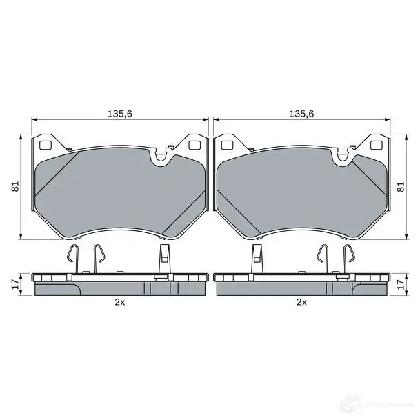 Тормозные колодки, комплект BOSCH 1438405590 4 JDJF 0986424965 изображение 0