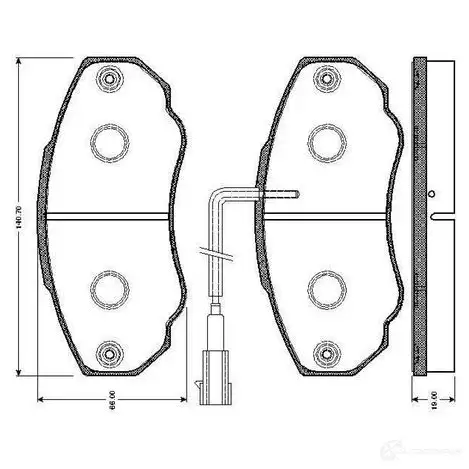 Тормозные колодки, комплект BOSCH 6016226 D1198 8318 0986tb2432 D1198 8318